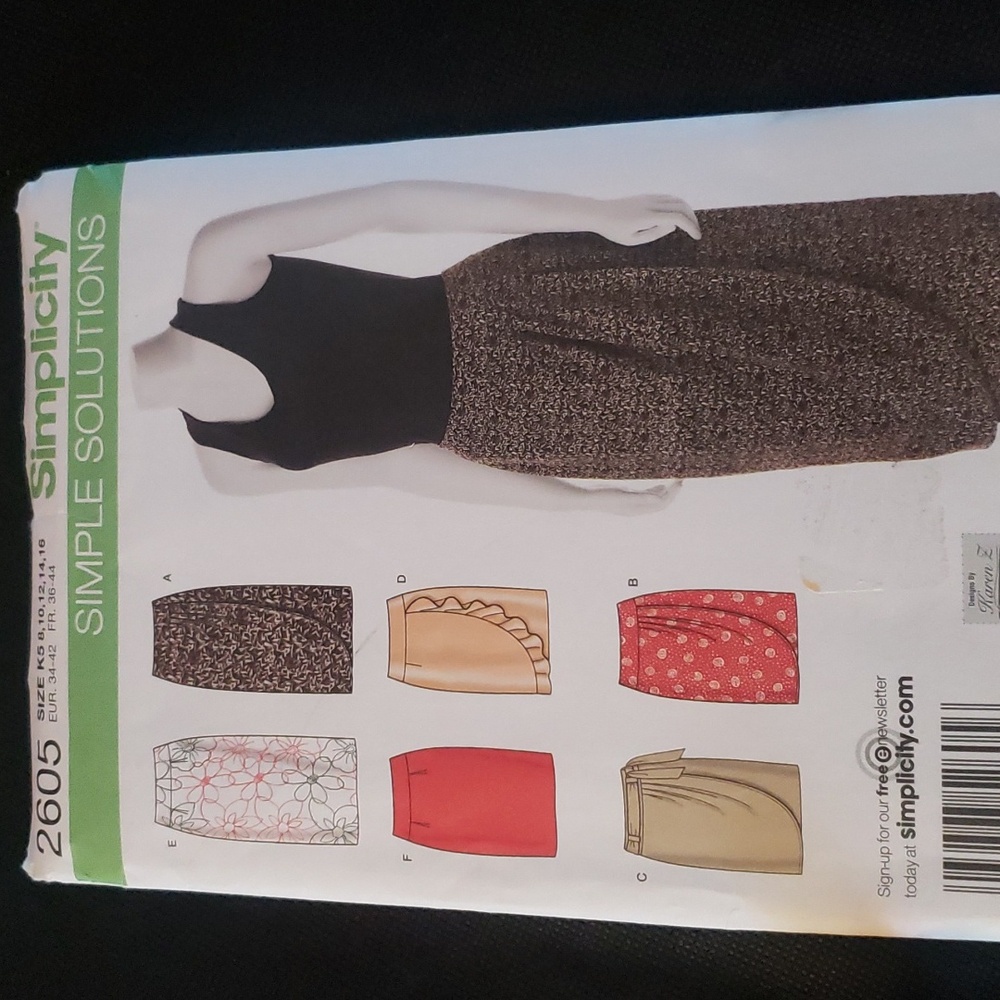 Simplicity #2605 Skirt Sewing Pattern
